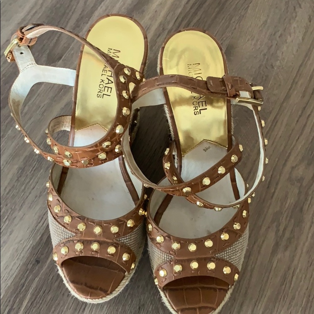 Michael Kors studded wedges